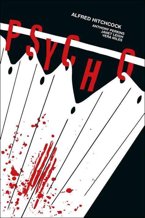 psycho poster alfred hitchcock on behance