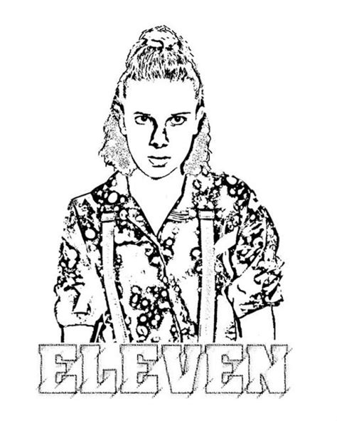 Free coloring page of Eleven from #strangerthings3 #