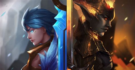 Dawnbringer Riven And Nightbringer Yasuo Wallpapers And Fan Arts League