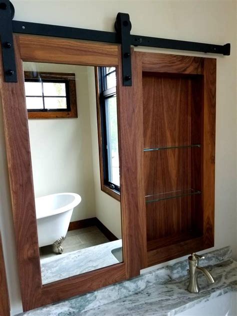 Check spelling or type a new query. Barn door walnut medicine cabinet | Etsy | Bathroom ...