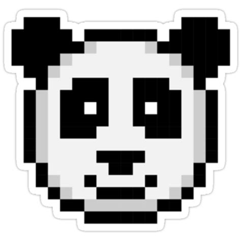 Pixel Panda Stickers By Jordan Harvey Redbubble