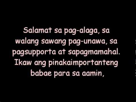 Specifically, the standardized form of tagalog spoken in metro manila. A Letter For Mama - YouTube