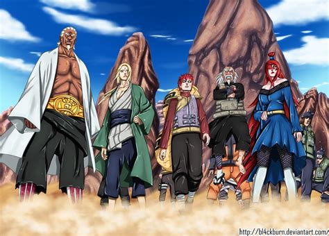 Wallpaper Anime Naruto Shippuuden Dust Hokage Gaara Tsunade Mei