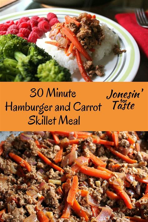 Simple Pantry Staples Of Ground Hamburger Carrots And Onions Combine