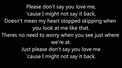 Gabrielle Aplin - Please don't say you love me *lyrics* - YouTube