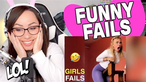 funny girls fails 😂 bunnymon reacts youtube