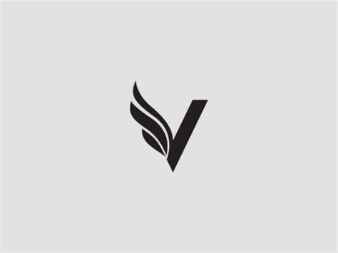Wings V Logo By Brand Semut On Dribbble