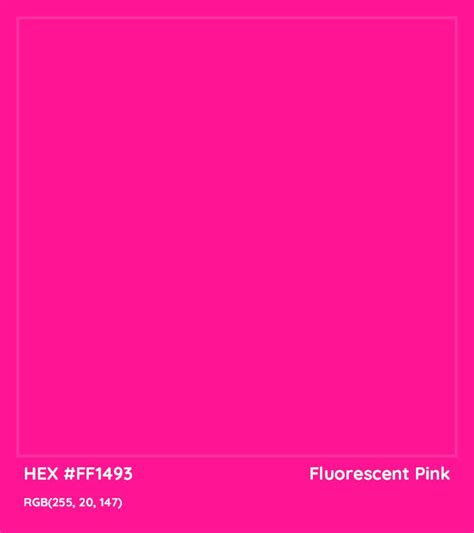 A Pink Square With The Text Hex F459 Fluorescent Pink