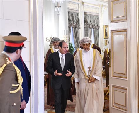 Shorouk News On Twitter الرئيس السيسي يلتقي سلطان عمان هيثم بن طارق في قصر القبة بالعاصمة