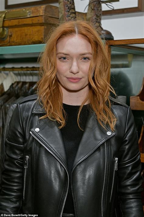 Eleanor Tomlinson Shows Off Her Long Legs In A Sexy Leather Miniskirt And Matching Biker Jacket