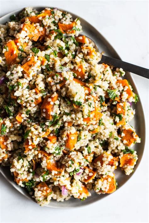 If you need to use bulgur wheat to prepare a traditional recipe, especially around certain holidays, make sure you are sourcing an organic option. Sweet Potato Bulgur Citrus Salad | The Full Helping ...