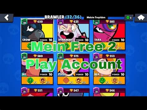 Mvp rate shows how often a brawler is the star player. Mein Free To Play Brawl Stars Account by Lalexx - YouTube