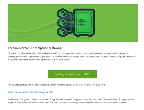 Think of staking as earning interest. eToro: ricompense agli utenti grazie allo staking su ...