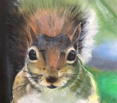 Squirrel Painting Etsy
