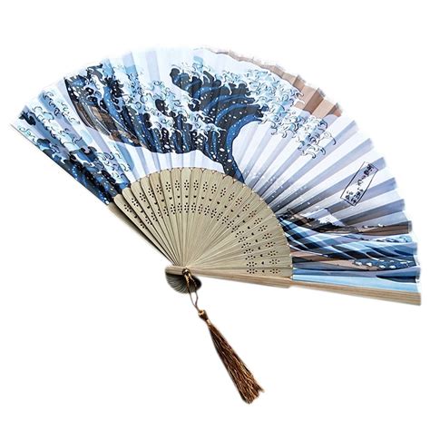 Dtydtpe Japanese Fridge Handheld Folding Fan With Traditional Japanese