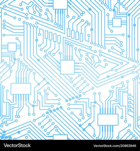 Seamless Motherboard Pattern Royalty Free Vector Image