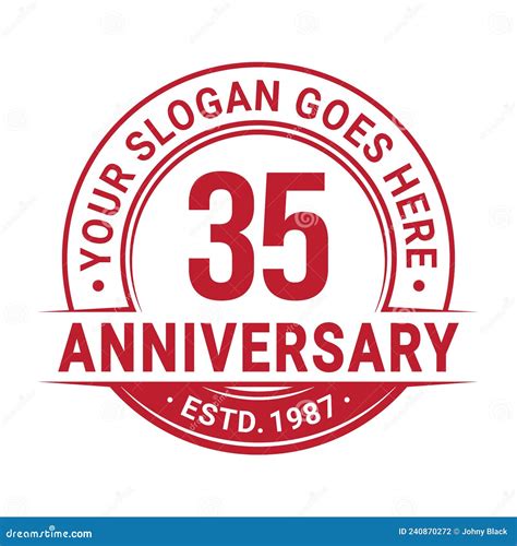 35 Years Anniversary Anniversary Logo Design Vector And Illustration