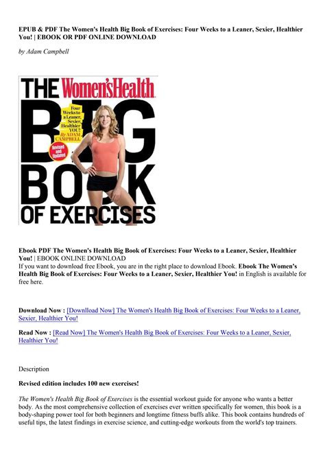 Download The Womens Health Big Book Of Exercises Four Weeks To A