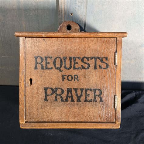 Antique Oak Church Prayer Box Sold Antique Church Furnishings