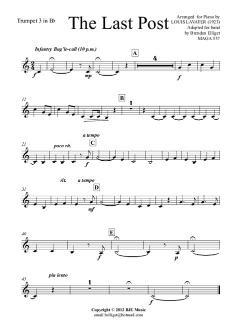 14 Last Post Sheet Music Free Download Info · Music Note Download