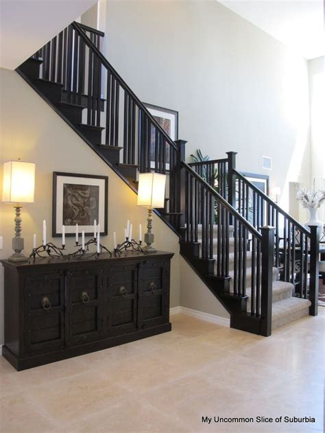 You have to read these tips for painting stair balusters first! Love this Craftsman style railing! | Stairs | Pinterest ...