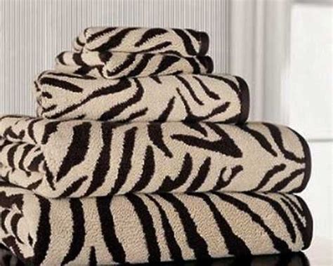 Zebra Print Bath Towels Black Silver Zebra Wild Animal Print Exotic
