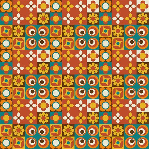 Retro floral tile geometric seamless pattern 1156909 Vector Art at Vecteezy