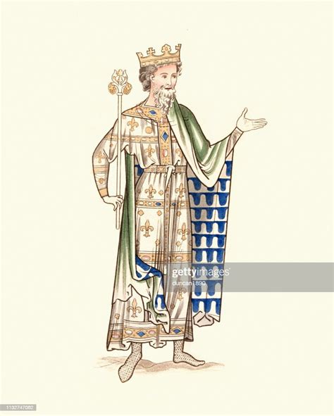 Costume Of A Medieval King Late 12th Century High Res Vector Graphic