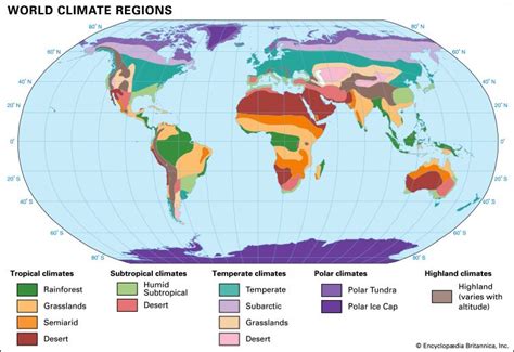 World Climate Regions Map Draw A Topographic Map