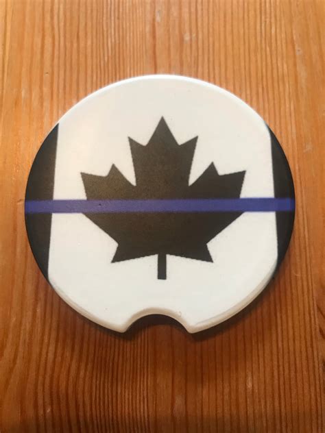 Thin Blue Line Canada Sandstone Coasters The Thin Blue Line Canada