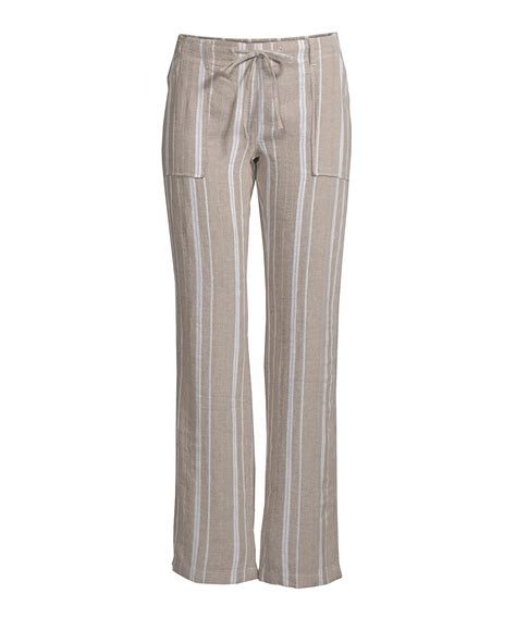 Alexander Jordan Soft Linen Stripe Pants