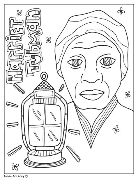 Black History Coloring Pages For Preschool Harriet Tubman Coloring