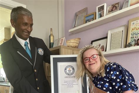 Woman with Down’s syndrome ‘very proud’ after achieving world record