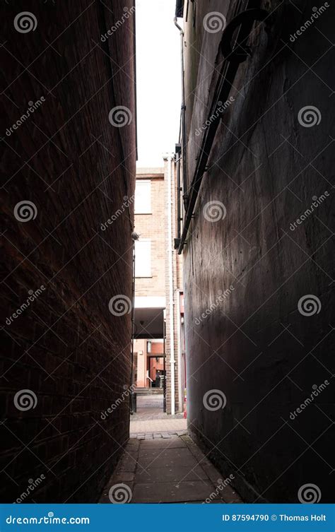 Dark And Narrow Alley In A City Street Stock Photo Image Of Danger