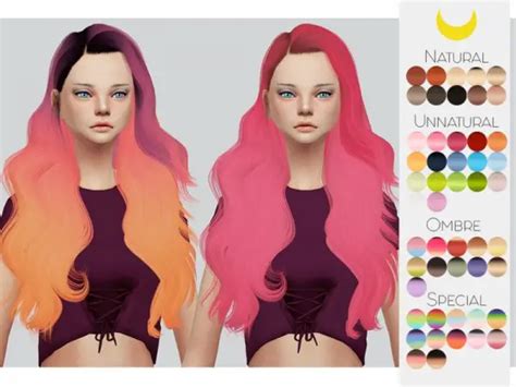 Sims 4 Hairs The Sims Resource Leahlillith`s Selene Hair Retextured