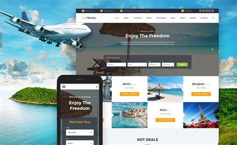 plantillas de sitios web de viajes y turismo compatibles con dispositivos móviles FlipHTML