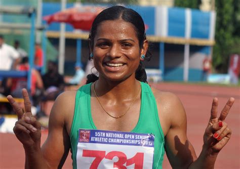 Dutee chand celebrates after her second place in the women's 100m final at the asian games in 2018. Mission accomplished: Dutee Chand qualifies for Rio ...