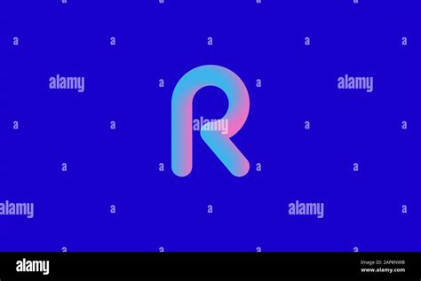 3d Gradient Letter R3d Letters R Logo Designgradient R3d Decorative Letters Stock Vector
