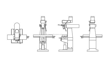 Milling Machine Free Cad Drawings