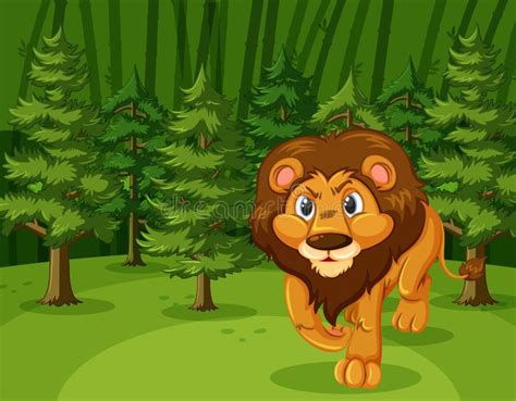Walking Lion Stock Vector Illustration Of Lion Brown 17404510
