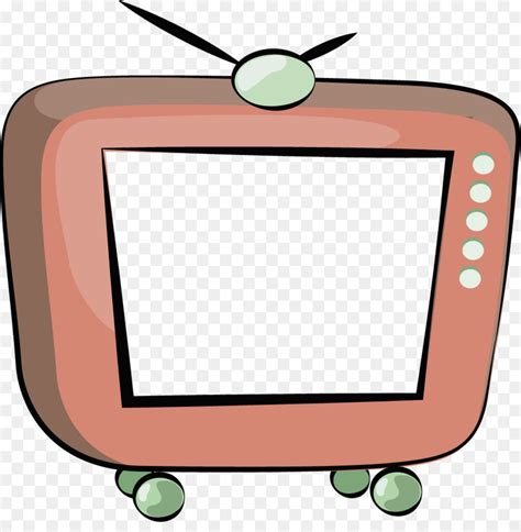 Television Cartoon Clip Art Cartoon Brown Tv Set Png Download 1001