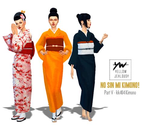 No Sin Mi Kimono Recolors For The Sims 4 Simmin Sims 4 Sims Sims
