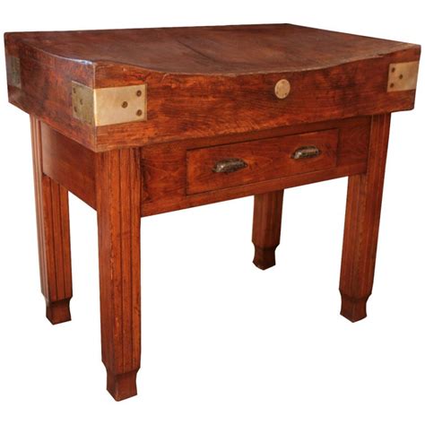 Butcher block, consisting of individual wooden strips fused together into a sleek slab, is a timeless and trendy material for kitchen countertops. Butcher Block Table