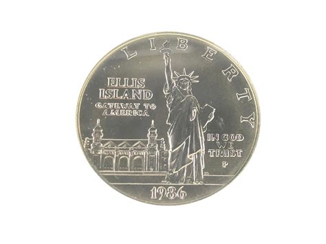Lot 1986 Statue Of Liberty Ellis Island Silver Dollar