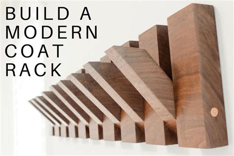 Find the best diy furniture plans here! How to build a Modern Coat Rack | A step-by-step DIY Tutorial