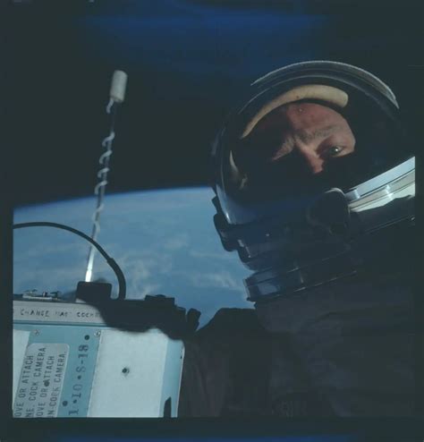 Buzz Aldrins Selfie During Gemini Xii Mission Our Planet