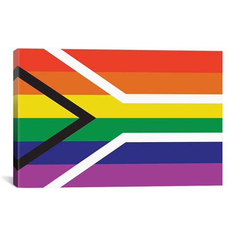 icanvas south african lgbt pride rainbow flag graphic art on wrapped canvas wayfair