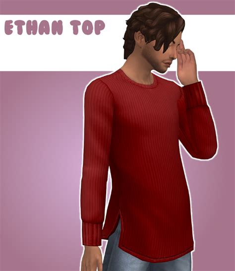 ̗̀ Ethan Top ̖́ Stephanine On Patreon Sims 4 Men Clothing Sims