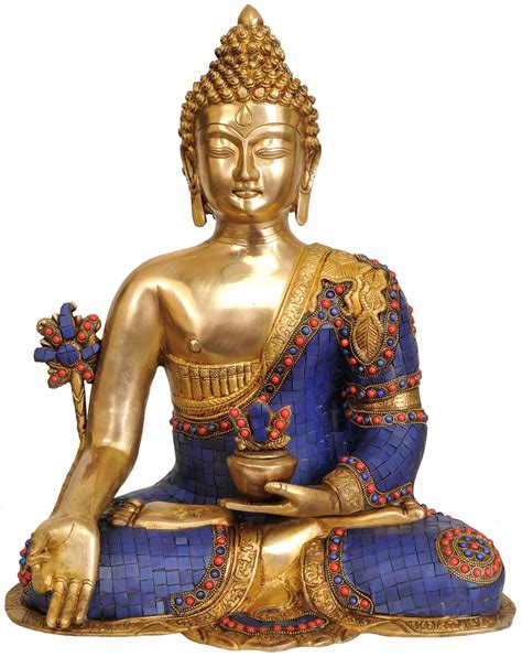 Lapis Healing Buddha (Inlay Statue)