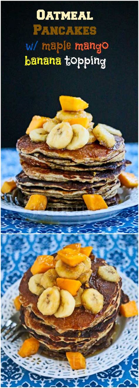 Best almond milk dessert from almond milk dessert drink recipe. Oatmeal Almond Pancakes with Maple Mango Banana Topping ...